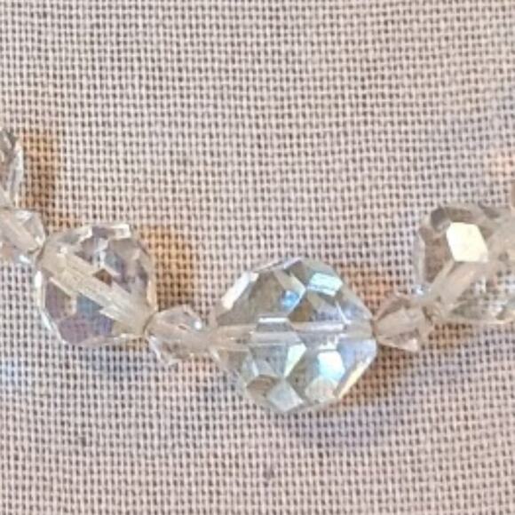 1950s AB Crystal Graduated Beaded Necklace - Picture 2 of 5